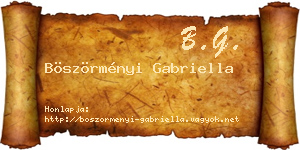 Böszörményi Gabriella névjegykártya