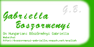 gabriella boszormenyi business card