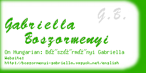 gabriella boszormenyi business card